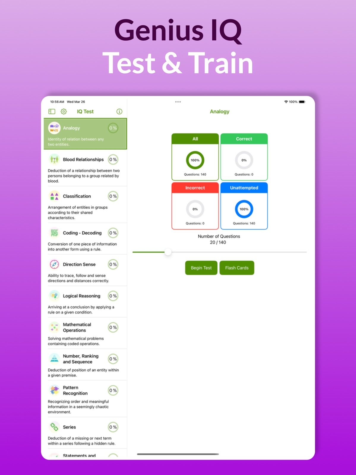 The IQ Test : Lite Edition ipad screenshot 1
