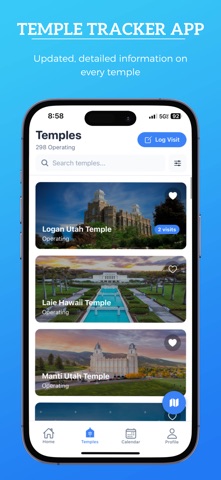 Temple Tracker screenshot