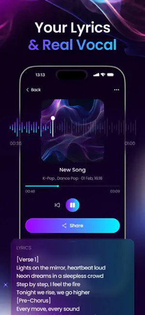 SonGo: AI Music & Lyrics Maker iPhone screenshot 5