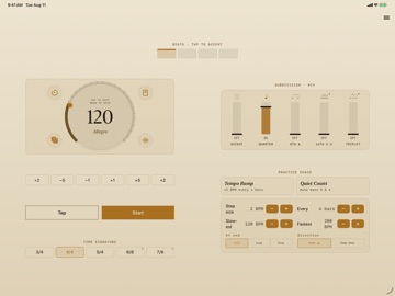 BassEducation Metronome iPad screenshot
