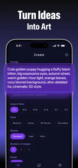 Captura de pantalla de DreamPhotoLab en iPhone 2
