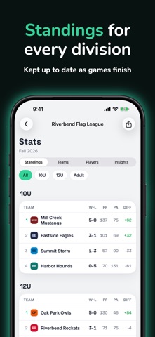 StatHawk: Flag Football Stats Screenshot 7 of 10