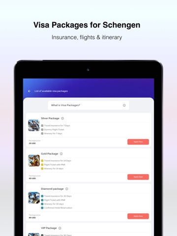 Kawenter - eVisa & Flight iPad screenshot