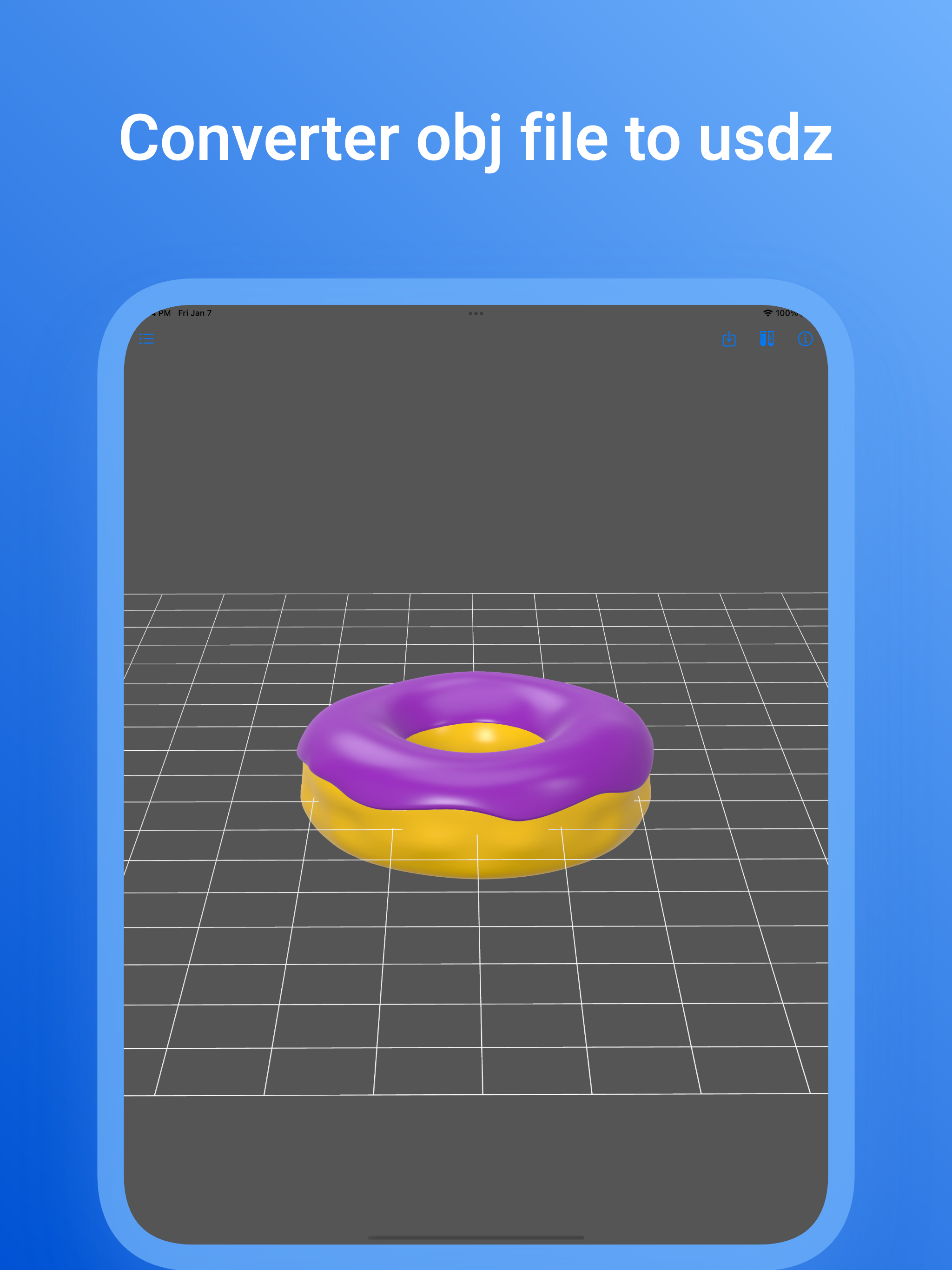 Reality OBJ: USDZ Converter