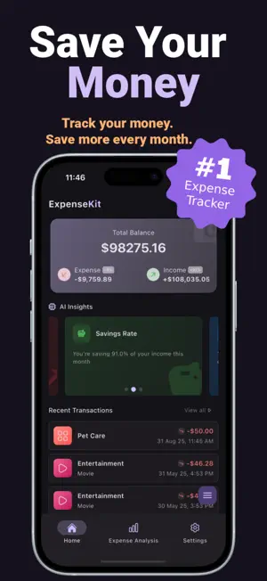 Expense Tracker - ExpenseKit screenshot 1