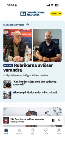 Örnsköldsviks Allehanda screenshot