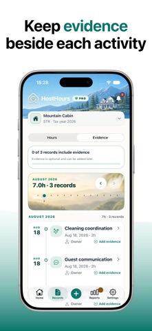 HostHours: Rental Work Log Screenshot 6 of 8