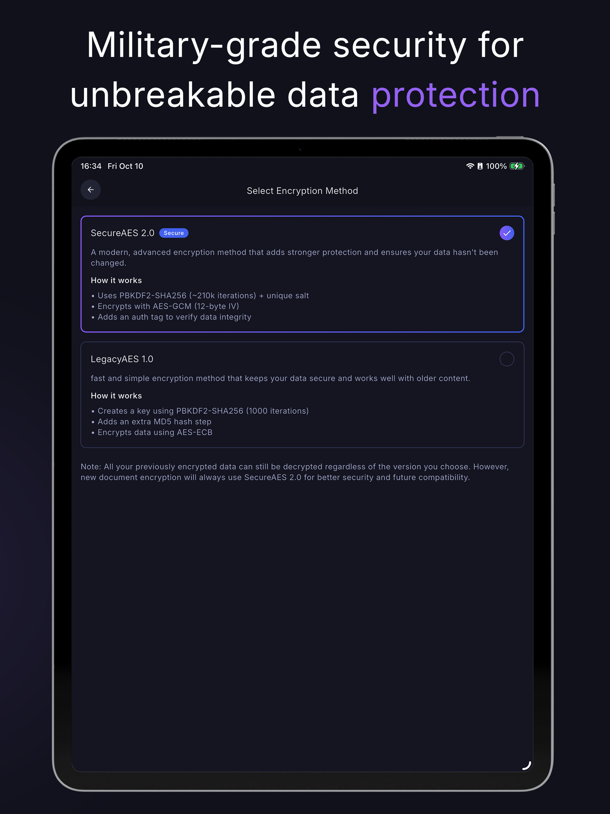 TextCrypt - Encrypted Storage