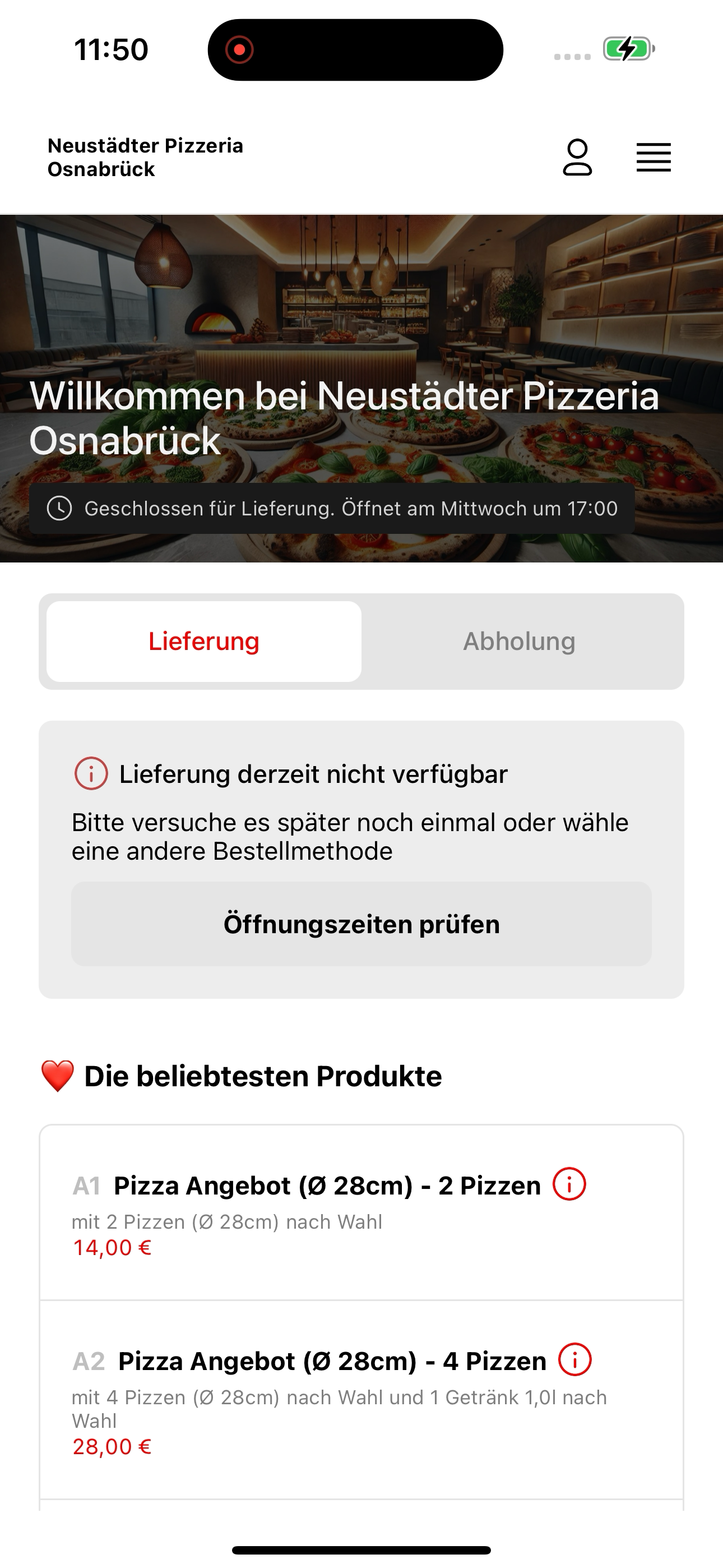Neustädter Pizzeria Osnabrück screenshot 2