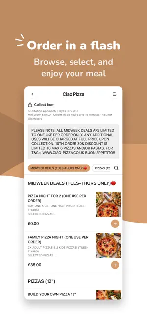 Ciao Pizza UK screenshot 1