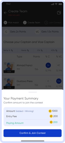 W11 : Fantasy Cricket App Screenshot 5 of 7
