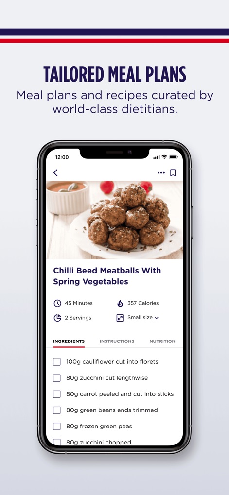 F45 Training - Users gain access to expert-curated meal plans, providing detailed recipe information and interactive ingredient lists for healthy eating.