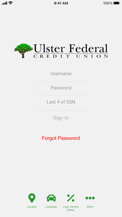 Ulster Federal Credit Union Screenshot