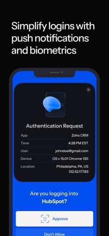 KZero Passwordless iPhone screenshot