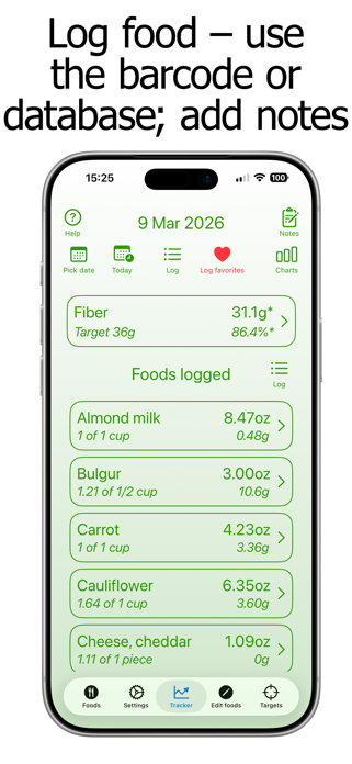 Fiber Counter and Tracker Screenshot 3 of 10