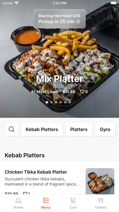 Blazing Hot Halal Grill iPhone screenshot 2 - Food & Drink app