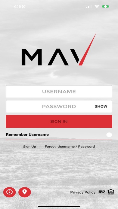 Maverick Bank Screenshot