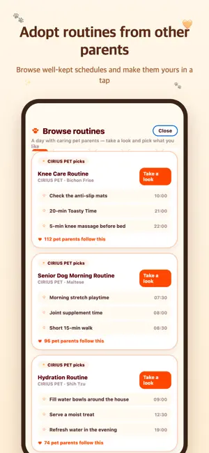 CIRIUS PET Routine Calendar screenshot 2
