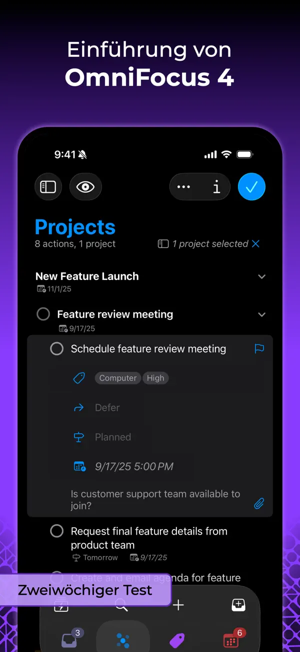 OmniFocus 4 Screenshot 1