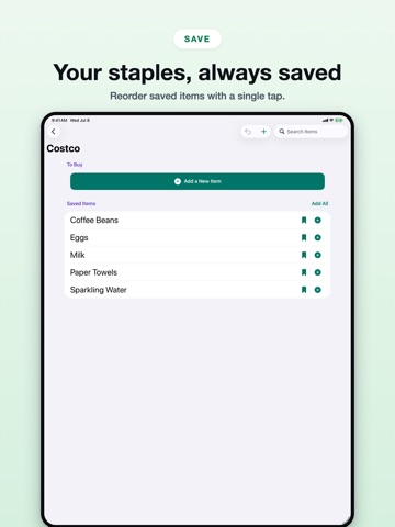 Store Buddy - Shopping List iPad screenshot