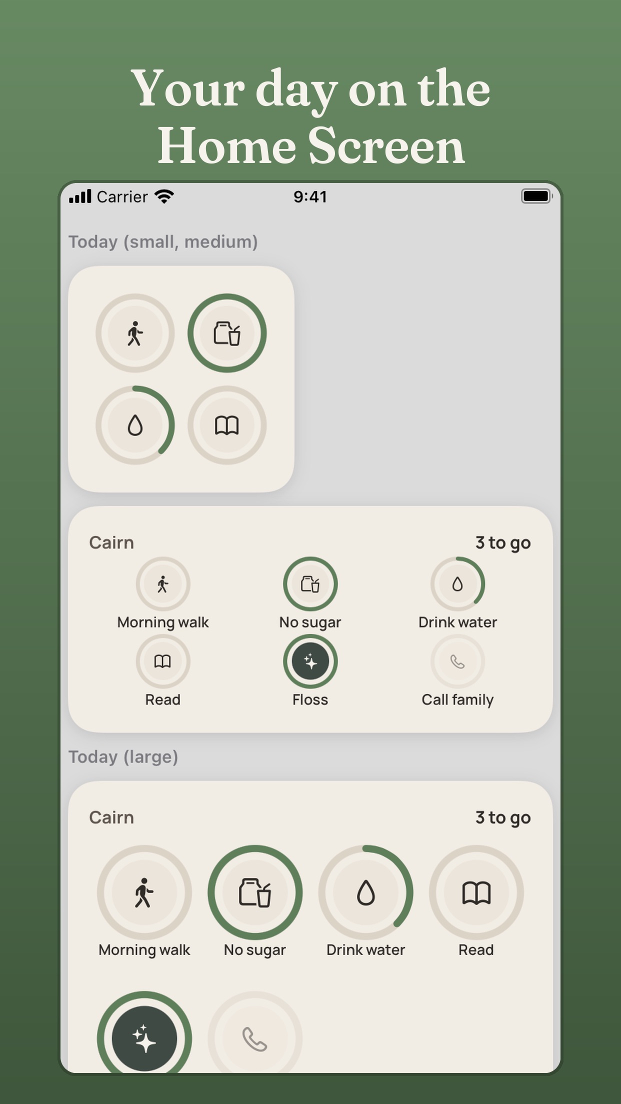 Screenshot 2 of Cairnday: Habit Tracker