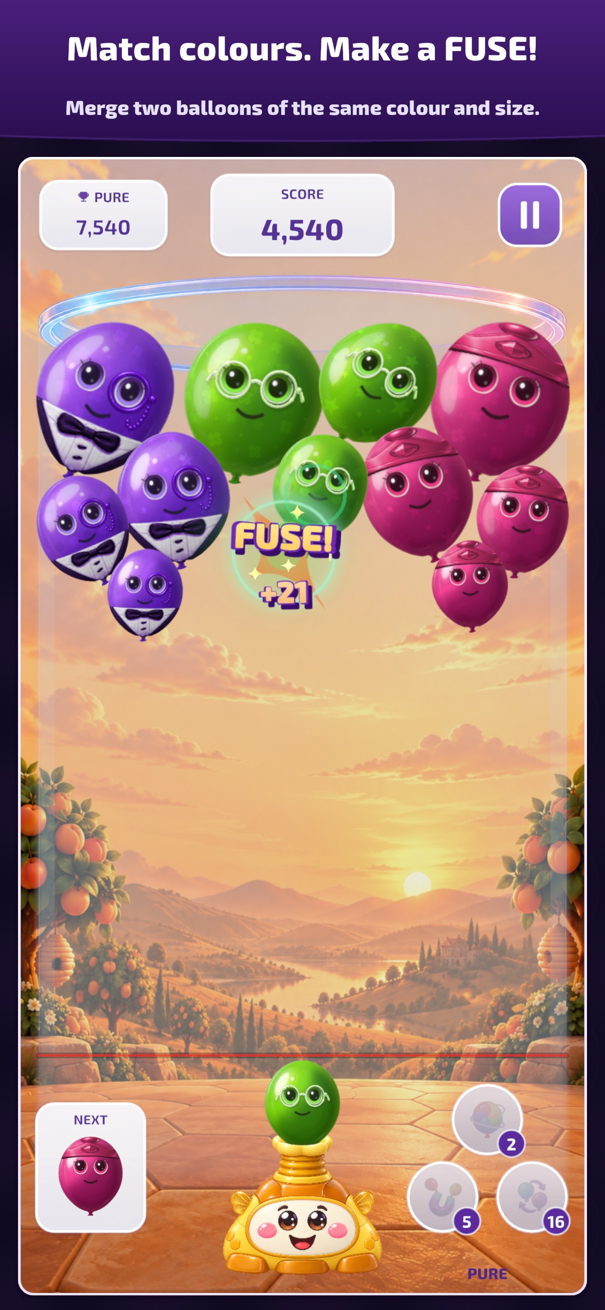 Screenshot 2 of BalloFuse: Merge Balloons