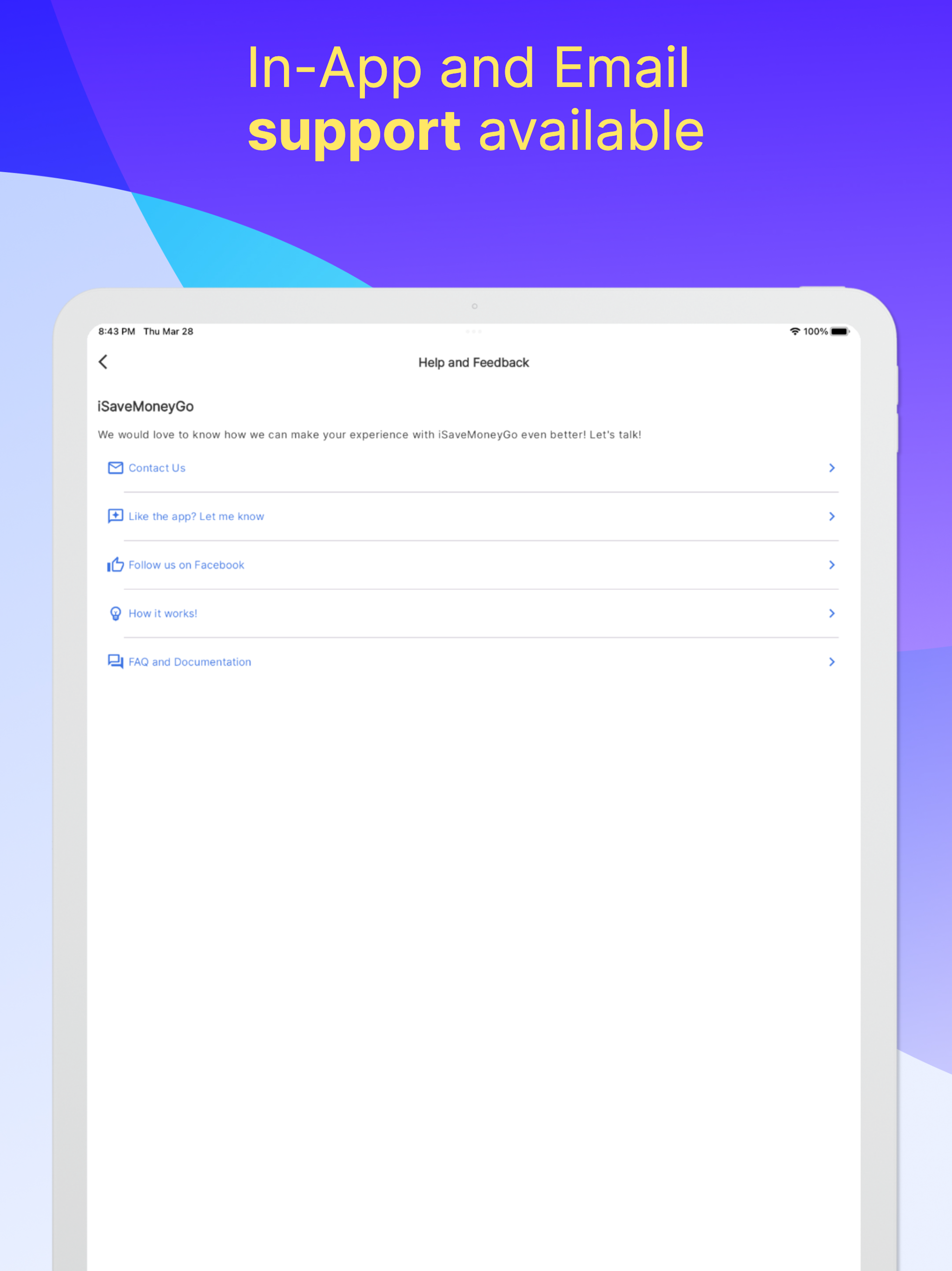 iSaveMoneyGo – Budget Tracker