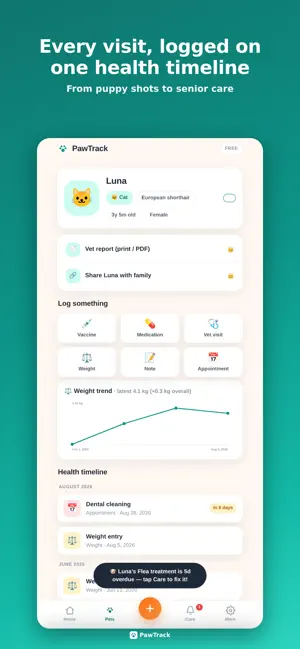 PawTrack: Pet Health Journal screenshot 2