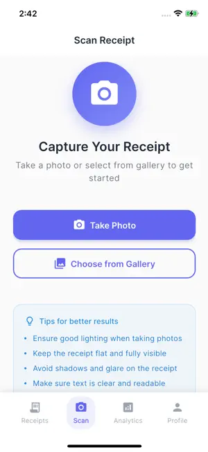 Receiptly - Expense Tracker screenshot 1