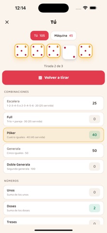 Generala: Juego de Dados iPhone screenshot