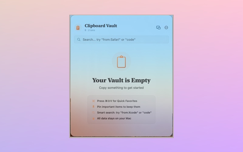 VaultClipboard screenshot
