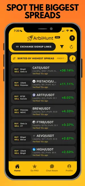 ArbiHunt - Crypto Arbitrage screenshot 1