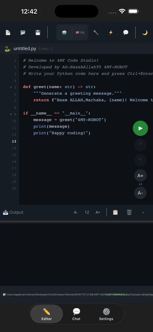 #1. 4My-code PyStudio (iOS) بواسطة: Ahmed Hassb Allah