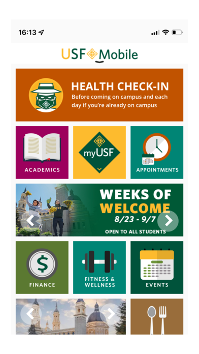 USFMobile app screenshot