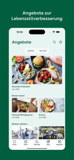 Screenshot von AOK AtWork auf dem iPhone 5