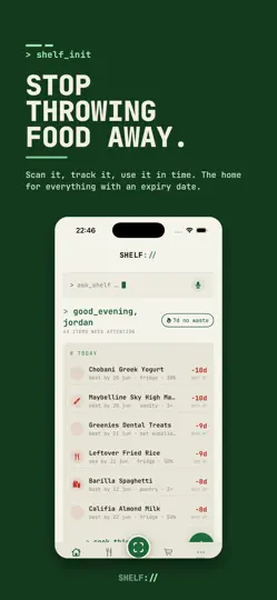 Capture d'écran de Food Expiry Tracker : SHELF sur iPhone 1