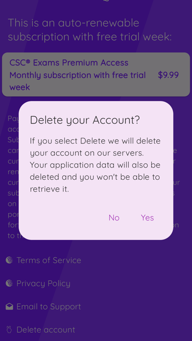 CSC Mock Exams Screenshot