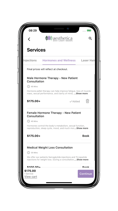 Aesthetica Med Spa Screenshot