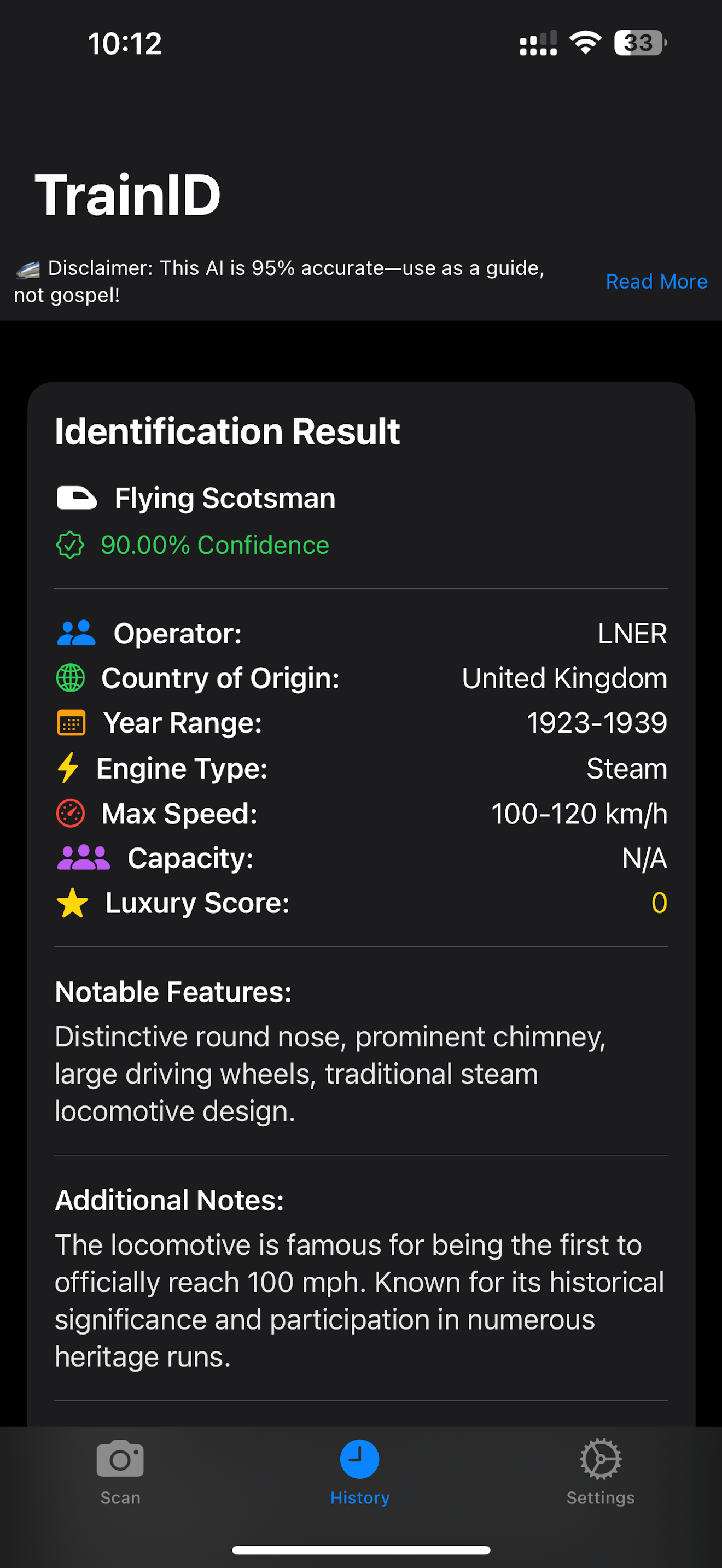 Train Identifier: AI Scanner