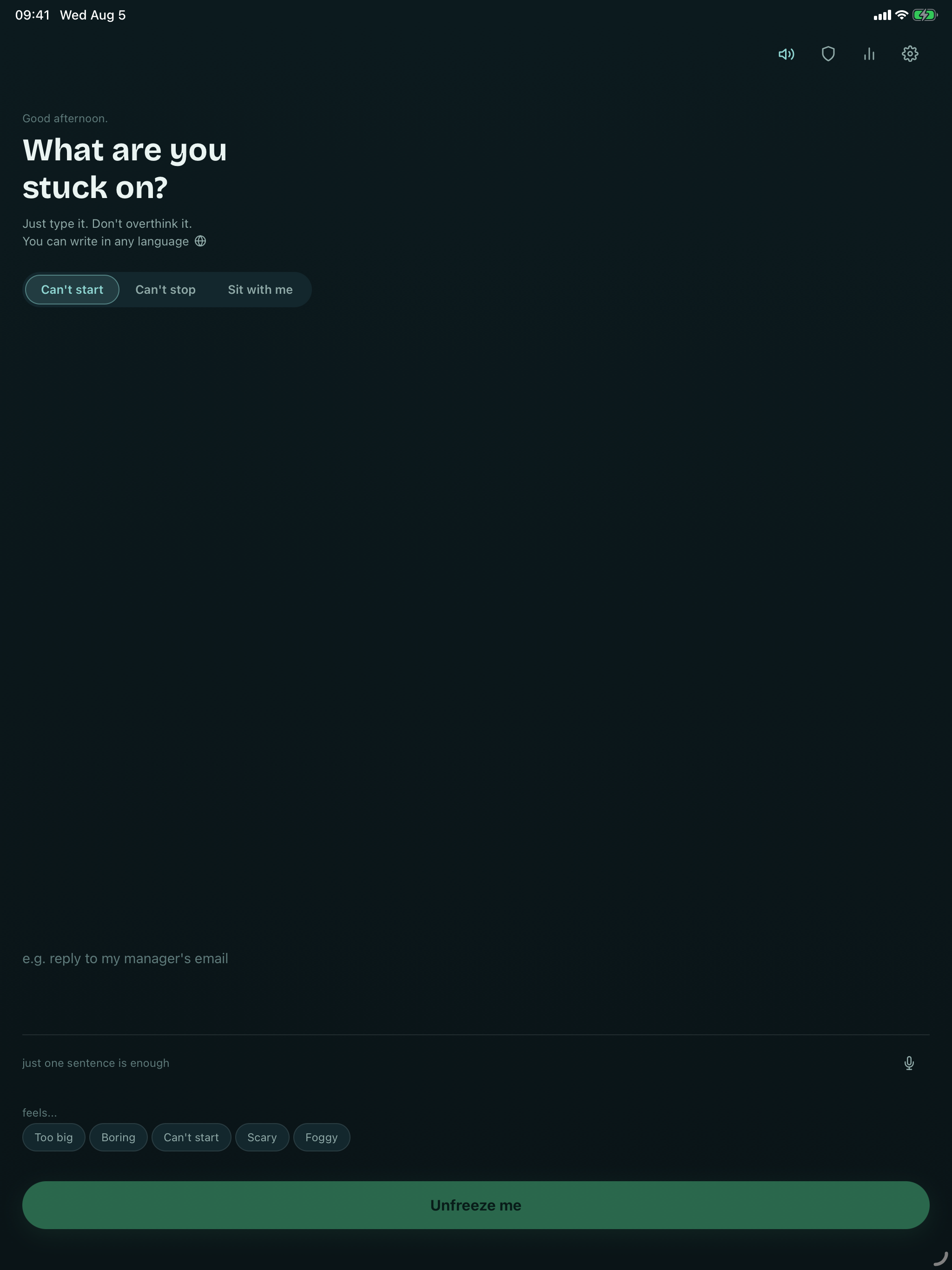 Unfreeze - Beat task paralysis screenshot 9