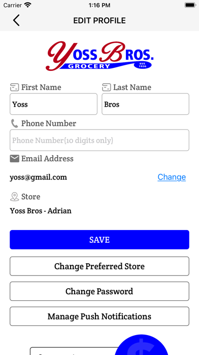 Yoss Bros Grocery Screenshot