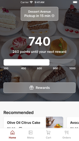 Dessert Avenue app screenshot
