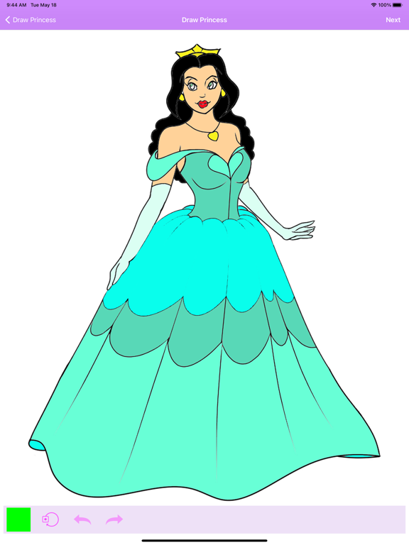 Screenshot #4 pour Jeux de coloriage de princesse