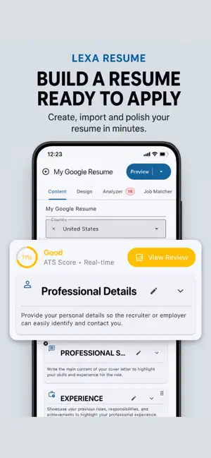 Resume Builder, CV Maker: Lexa screenshot 4