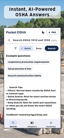 Pocket OSHA Screenshot 1 of 4