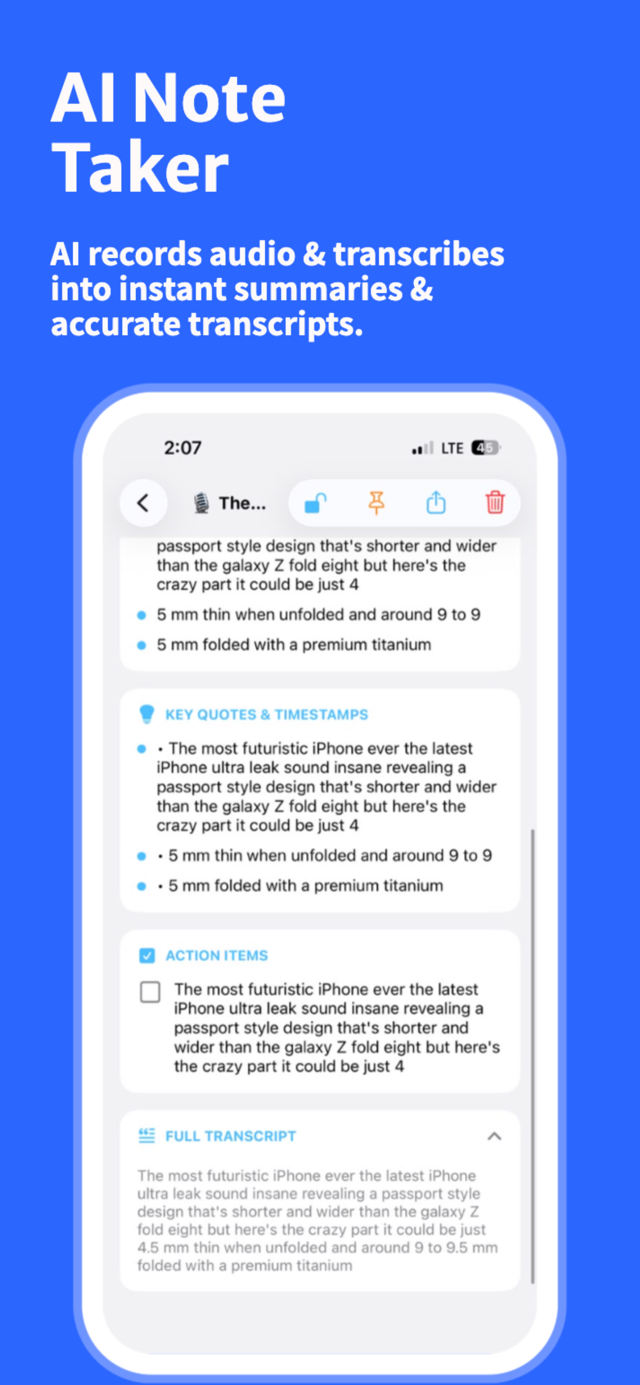 SpeechNotes · screenshot 2