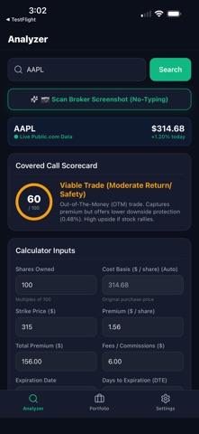 CoveredProfit: Covered Calls Screenshot 1 of 8
