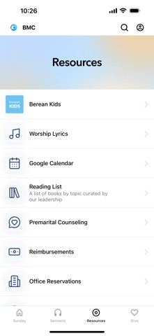 Berean Mission Church iPhone screenshot