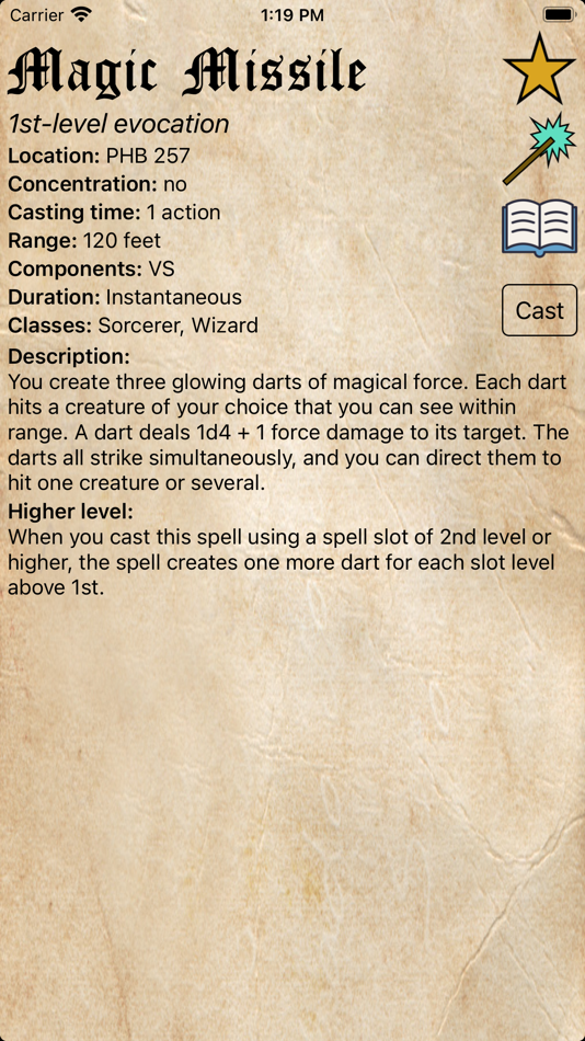 #5. D&D Spellbook 5e (iOS) 由: Jonathan Carifio