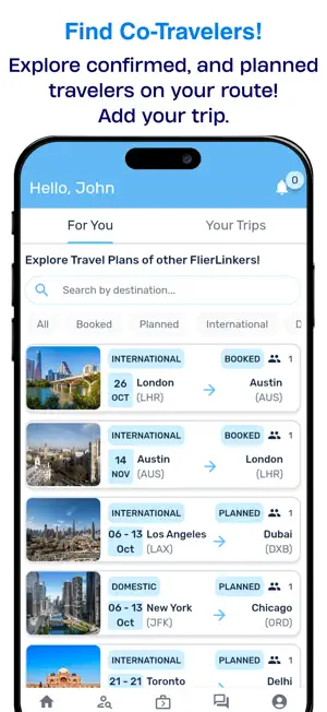 FlierLink: Find Co-Travelers screenshot 1
